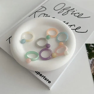 1+1 Marble Bead Formica Ring