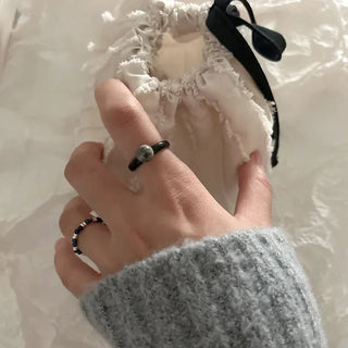 1+1 Marble Bead Formica Ring