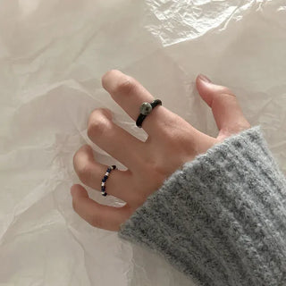 1+1 Marble Bead Formica Ring
