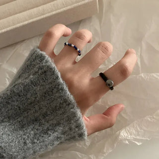 1+1 Marble Bead Formica Ring