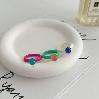 1+1 Marble Bead Formica Ring