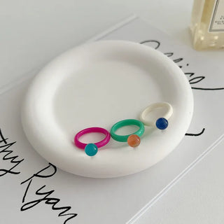 1+1 Marble Bead Formica Ring