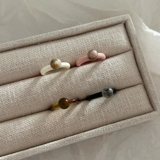 1+1 Marble Bead Formica Ring