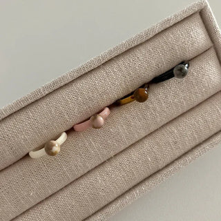 1+1 Marble Bead Formica Ring