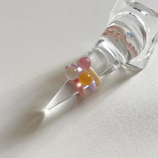 1+1 Marble Bead Formica Ring