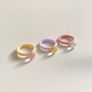 1+1 Marble Bead Formica Ring
