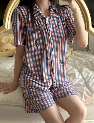 Piece Set Authentic Disney Summer Pajamas Couple Pajamas