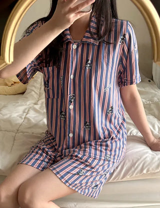Piece Set Authentic Disney Summer Pajamas Couple Pajamas