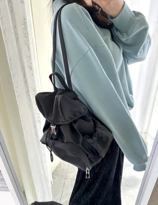 Lightweight nylon mini backpack with good storage and buckle