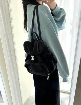 Lightweight nylon mini backpack with good storage and buckle