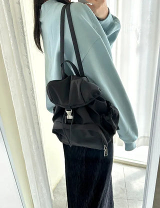 Lightweight nylon mini backpack with good storage and buckle