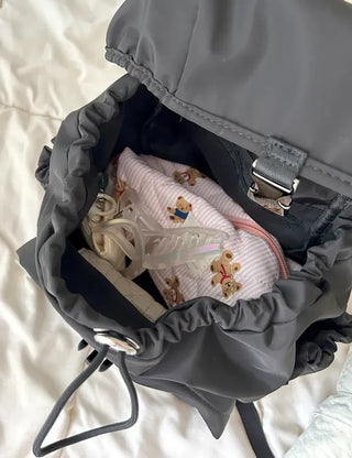 Lightweight nylon mini backpack with good storage and buckle