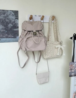 Lightweight nylon mini backpack with good storage and buckle