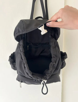 Lightweight nylon mini backpack with good storage and buckle