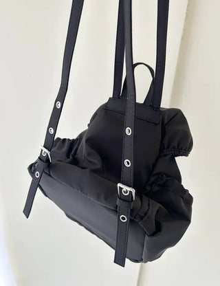 Lightweight nylon mini backpack with good storage and buckle