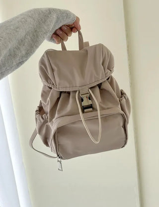 Lightweight nylon mini backpack with good storage and buckle