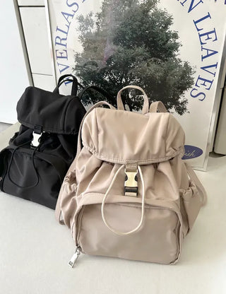 Lightweight nylon mini backpack with good storage and buckle