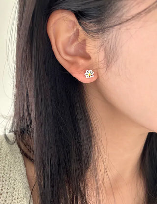 Set of 3 Yellow Spring Flower Pearl Mini Earrings