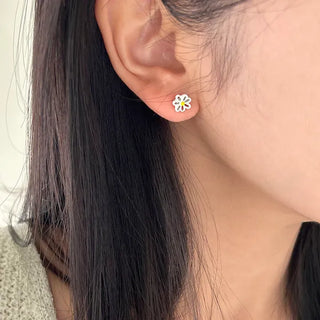 Set of 3 Yellow Spring Flower Pearl Mini Earrings