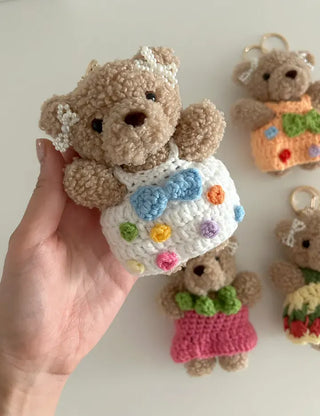Resort look dress, teddy bear keyring, bag decoration