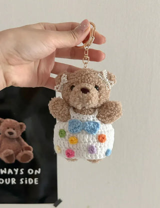 Resort look dress, teddy bear keyring, bag decoration