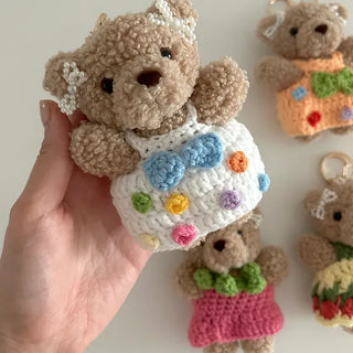 Resort look dress, teddy bear keyring, bag decoration