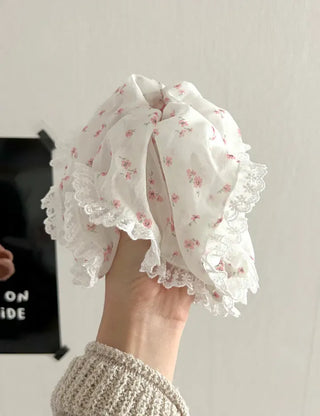 Flower Chiffon Lace Banana Pin / Scrunchie