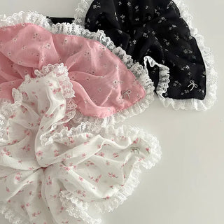 Flower Chiffon Lace Banana Pin / Scrunchie