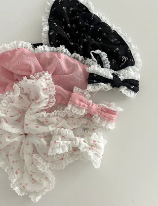 Flower Chiffon Lace Banana Pin / Scrunchie