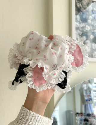 Flower Chiffon Lace Banana Pin / Scrunchie
