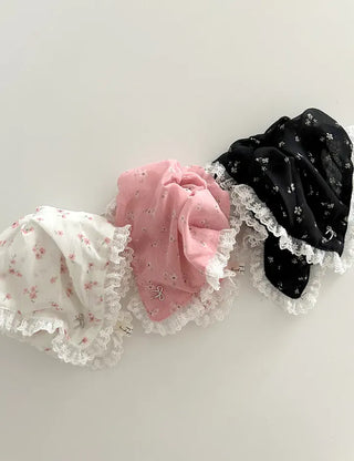 Flower Chiffon Lace Banana Pin / Scrunchie