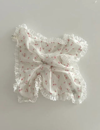 Flower Chiffon Lace Banana Pin / Scrunchie