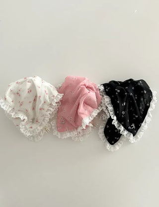 Flower Chiffon Lace Banana Pin / Scrunchie