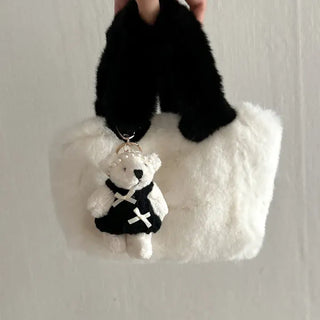 Pearl Headband Teddy Bear Cute Keyring