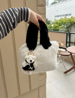 Pearl Headband Teddy Bear Cute Keyring