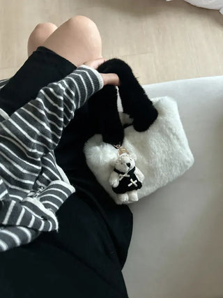 Pearl Headband Teddy Bear Cute Keyring