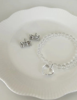 Metal Volume Ribbon Mini Fashion Earrings