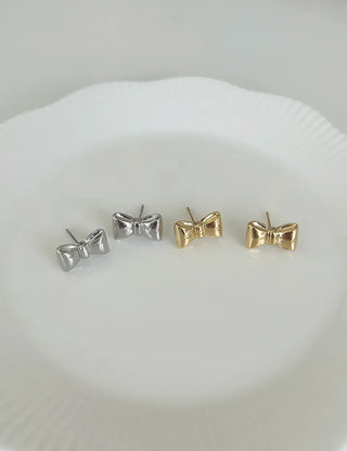 Metal Volume Ribbon Mini Fashion Earrings