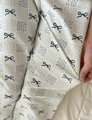 Navy Ribbon Homewear Pajamas Women's Sleepwear Pants