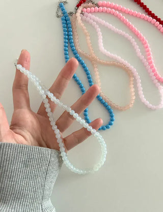 Basic beaded layered fashion necklace