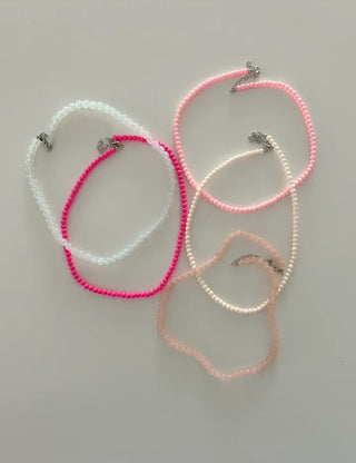 Basic beaded layered fashion necklace
