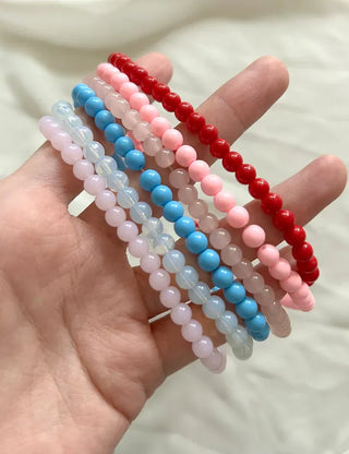 Basic beaded layered fashion necklace