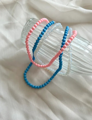 Basic beaded layered fashion necklace