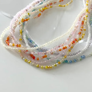 Simple daily layered mini bead necklace