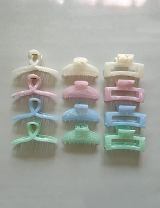 Type Milk Marble Large Claw Updo Hairpin