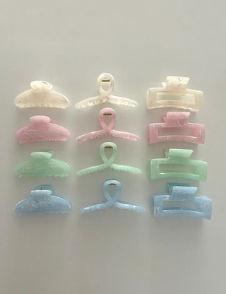 Type Milk Marble Large Claw Updo Hairpin