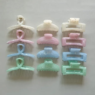 Type Milk Marble Large Claw Updo Hairpin