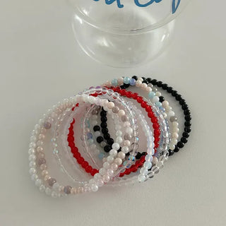 Merry Shop Simple Glass Bead Handmade Bracelet