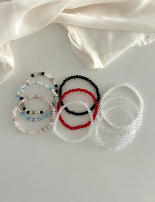 Merry Shop Simple Glass Bead Handmade Bracelet