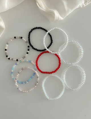 Merry Shop Simple Glass Bead Handmade Bracelet
